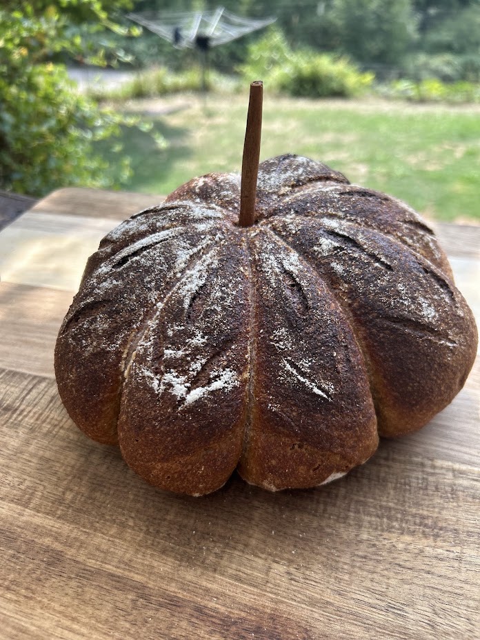 Pumpkin Artisan Loaf made with Fresh Milled Flour
